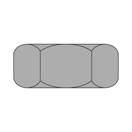 Newport Fasteners Hex Nut, 1-1/4"-7, Steel, Plain, 1-1/16 in Ht, 60 PK 631880